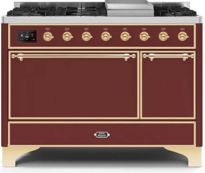 Ilve Majestic II Collection UM12FDQNS3BUG - Freestanding Dual Fuel Range Black