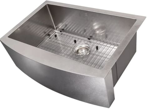 ZLINE SAS30S - 30 Inch Apron Mount Single Bowl Scratch Resistant Stainless Steel Kitchen Sink