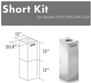 ZLINE SK697IKECOMI304 - Short Chimney Pieces