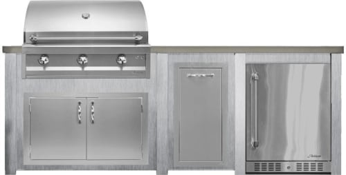 Haven Outdoor HART96REFHG - Haven Outdoor™ 96" Harbor Gray Outdoor Kitchen Island