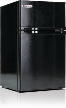 MicroFridge 31MF4R - 3.1 cu. ft. Compact Refrigerator with 1 Wire Shelf, 2 Door Bins, Crisper Drawer, CanStor Can Dispenser, 0° Freezer and 1 Freezer Door Bin (Black)