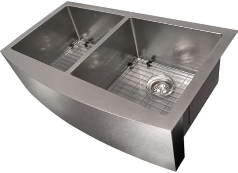 ZLINE SA50D36S - 36 Inch Double Bowl Scratch Resistant Stainless Steel Kitchen Sink