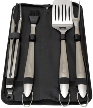 Fire Magic 3575C - 4-Piece Tool Set (tongs, basting brush, spatula, & meat fork in nylon case)