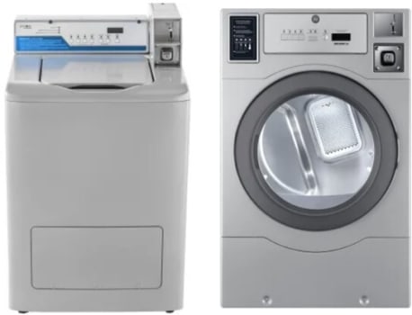 Crossover COWADREMC24371 - Side-by-Side Washer & Dryer Set with Top Load Washer and Electric Dryer in Silver