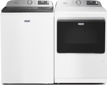 Maytag MGWADRERW7200 - Side-by-Side Washer & Dryer Set with Top Load Washer and Electric Dryer in White