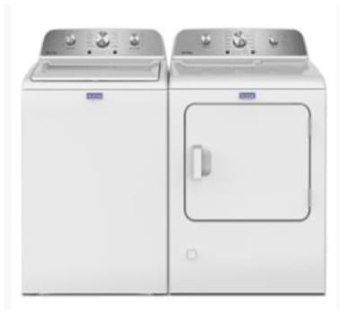 Maytag MGWADRESW4200 - Side-by-Side Washer & Dryer Set with Top Load Washer and Electric Dryer in White