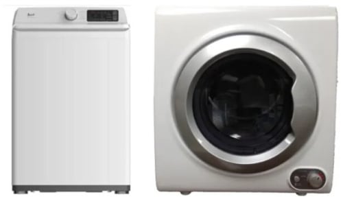 Avanti AVAWADRED0W37 - Side-by-Side Washer & Dryer Set with Top Load Washer and Portable Electric Dryer in White