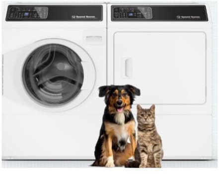 Speed Queen SPWADREWN7011 - Side-by-Side Front Load Washer and Electric Dryer Set in White