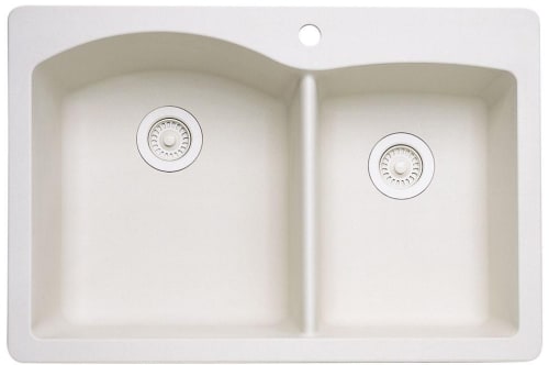 Blanco 440217 33 Inch Drop In Undermount Double Bowl Granite Sink