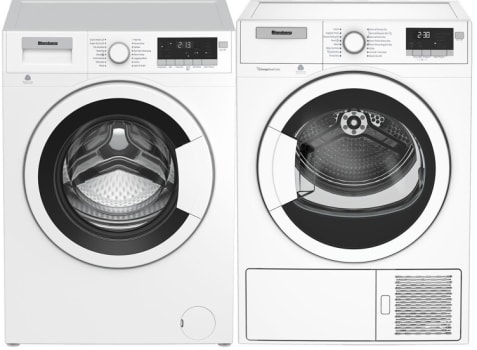 Blomberg BLWADRESX98220 - Side by Side Washer and Heat Pump Dryer