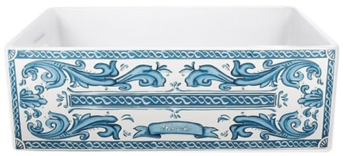Nantucket Sinks Great Point Collection FCFS3320SBLUMARE - 33 Inch Farmhouse Fireclay Sink