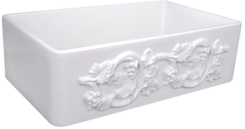 Nantucket Sinks Vineyard Collection FCFS3320SGRAPES - 33 Inch Fireclay Farmhouse Sink