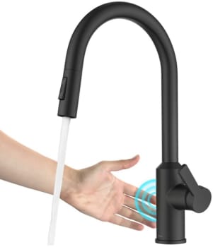 Kraus Oletto Series KSF2830MB - Touchless Sensor Pull-Down Single Handle Kitchen Faucet in Matte Black