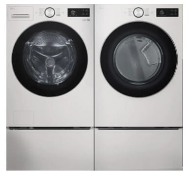LG LGWADREHAA58001 - Side-by-Side on Pedestal Washer & Dryer Set