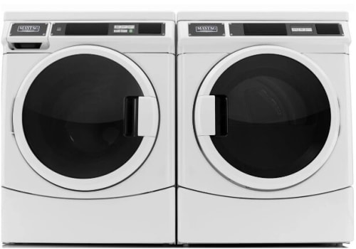 Maytag MGWADRECWW33PR - Side-by-Side Washer & Dryer Set with Front Load Washer and Electric Dryer in White