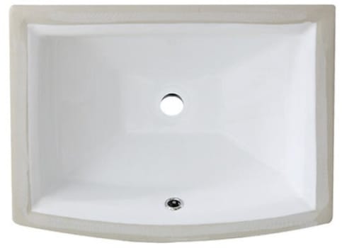 Nantucket Sinks Great Point Collection UM2016CW - 19 Inch Undermount Ceramic Bathroom Sink