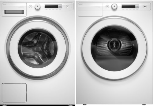 ASKO ASWADRELW3 - Side by Side Washer & Dryer Set with Front Load Washer & Electric Dryer in White