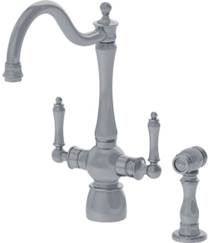 Franke Farmhouse Series FFS480 - Double Handle with Side Spray Kitchen Faucet with 1.75 GPM Flow Rate
