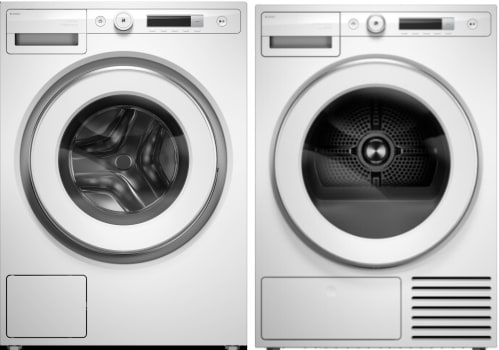 ASKO ASWADRELW32 - Side by Side Washer & Dryer Set with Front Load Washer & Electric Dryer in White