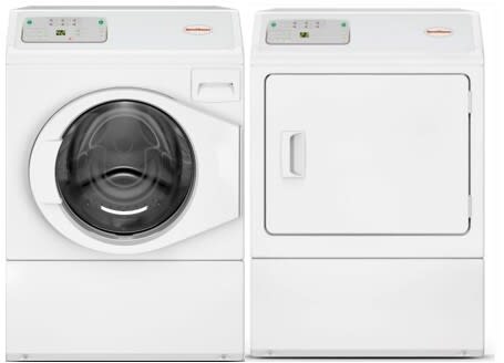 Speed Queen SPWADRETW01199T - Side-by-Side Washer & Dryer Set with Front Load Washer & Electric Dryer in White