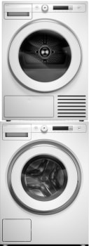ASKO ASWADRELW33 - Stacked Washer & Dryer Set with Front Load Washer & Electric Dryer in White