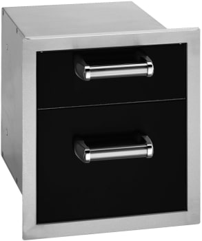 Fire Magic Echelon Collection 53802BSC - 14-Inch Black Double Access Drawer With Soft Close