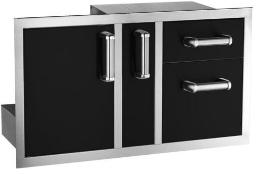 Fire Magic Echelon Collection 53816BSC - 36-Inch Black Access Door With Platter Storage And Double Drawer With Soft Close