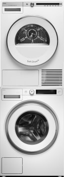 ASKO ASWADRELW5XL1 - Stacked Washer & Dryer Set with Front Load Washer & Electric Dryer in White