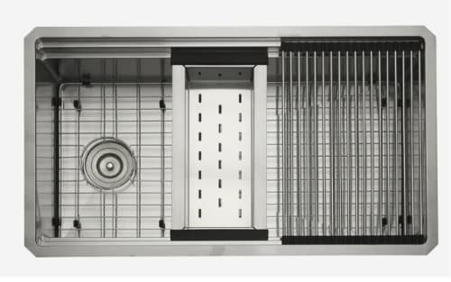 Nantucket Sinks Pro Series SRPS3220OSD - 32 Inch Prep Station Single Bowl Undermount Kitchen Sink