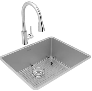 Elkay Crosstown Collection ECTRU21179TFCBC - 18 1/2 Single Bowl Undermount Sink & Faucet Kit