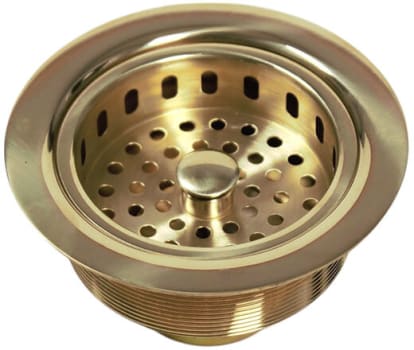 Nantucket Sinks 35KDULB - 3.5 Inch Unlacquered Brass Kitchen Drain
