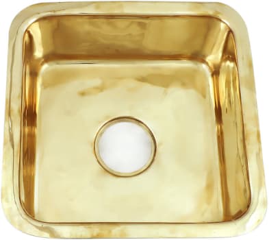 Nantucket Sinks SQRB7SM - 16 Inch Brass Square Undermount Bar/Prep Sink with 7 1/4 Inch Bowl Depth