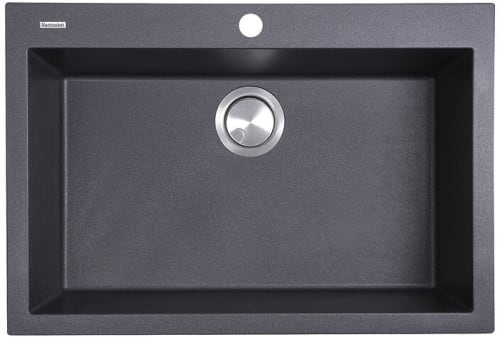 Nantucket Sinks PR2720DMBL - 27 Inch Dualmount Granite Composite Kitchen Sink with 7 7/8 Inch Bowl Depth