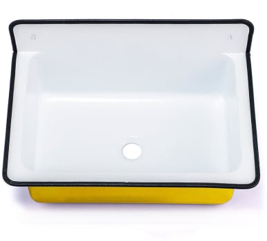 Nantucket Sinks Anchor Collection NSACBS20YLWW - 20 Inch Wallmount Iron Bucket Sink with 6 1/4 Inch Bowl Depth