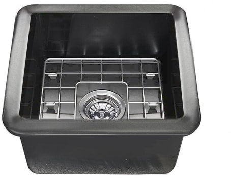 Nantucket Sinks WELLFLEET1818MB - 18 Inch Undermount Fireclay Kitchen Sink with 7 7/8 Inch Bowl Depth