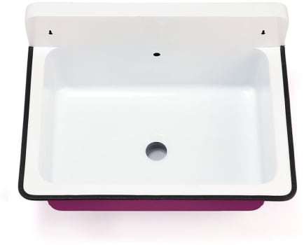 Nantucket Sinks NSACBS20OFPNKW - 19 1/2 Inch Wall Mount Iron Bucket Sink with 6 1/4 Inch Bowl Depth