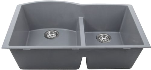 Nantucket Sinks Plymouth Collection PR6040TIUM - 33 Inch Undermount Double Bowl Kitchen Sink with 9 Inch Bowl Depth