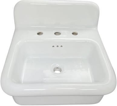 Nantucket Sinks NSVCDM20WW 19 1/2 Inch Fireclay Wallmount Bathroom