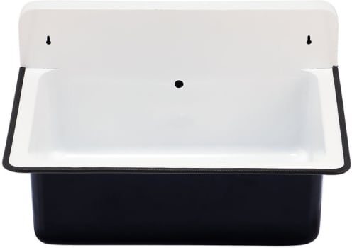 Nantucket Sinks Anchor Collection NSACBS20OFBLKW - 20 Inch Wallmount Bucket Sink with 6 1/4 Inch Bowl Depth