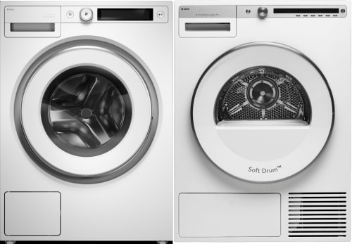 ASKO ASWADRELW7XL4 - Side-by-Side Washer & Dryer Set with Front Load Washer & Electric Dryer in White