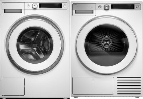 ASKO ASWADRELW7XL6 - Side by Side Washer & Dryer Set with Front Load Washer & Electric Dryer in White