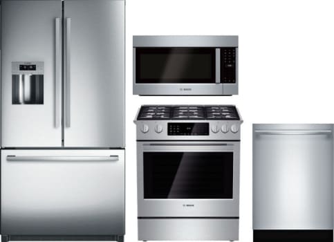 Bosch Boreradwmw964 4 Piece Kitchen Liances Package With French Bosch 800 Series Boreradwmw964 Package