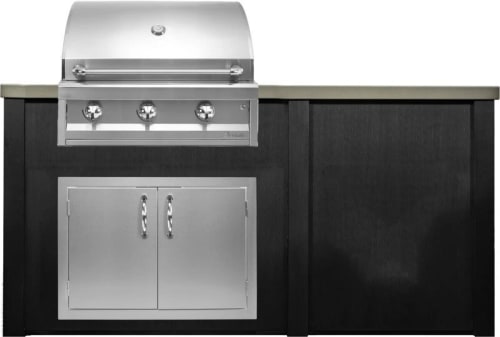 Haven Outdoor HART72PANBB - Haven Outdoor™ 72" Brushed Black Outdoor Kitchen Island