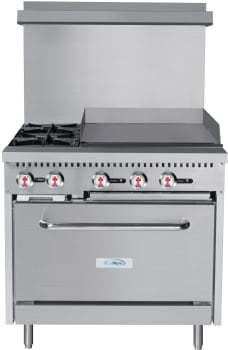 Koolmore KMCRG36NG - 36 Inch Commercial Range with 5.5 cu.ft. Oven Capacity
