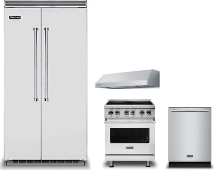 Viking Vireradwrh533 4 Piece Kitchen Liances Package With Side By Viking Professional 5 Series Vireradwrh533 Package