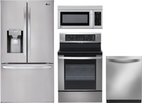 Lg Lgreradwmw8863 4 Piece Kitchen Liances Package With French Lg Lgreradwmw8863 Package