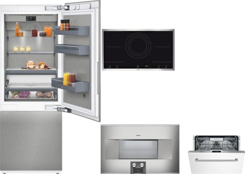 Gaggenau GARECTWODW21 4 Piece Kitchen Appliances Package ...