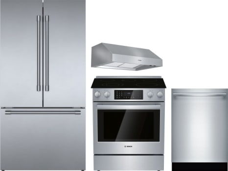 Bosch Borerarhdw75 4 Piece Kitchen Appliances Package With French
