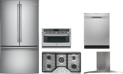 Ge Gerewoctrhdw123 5 Piece Kitchen Appliances Package With French