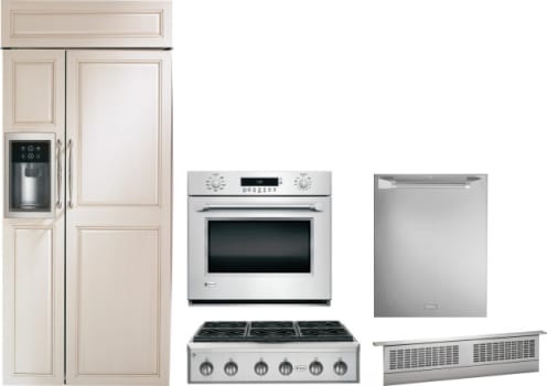 Monogram Moreradwmw4022 5 Piece Kitchen Appliances Package With Side By Side Refrigerator And Dishwasher In Panel Ready